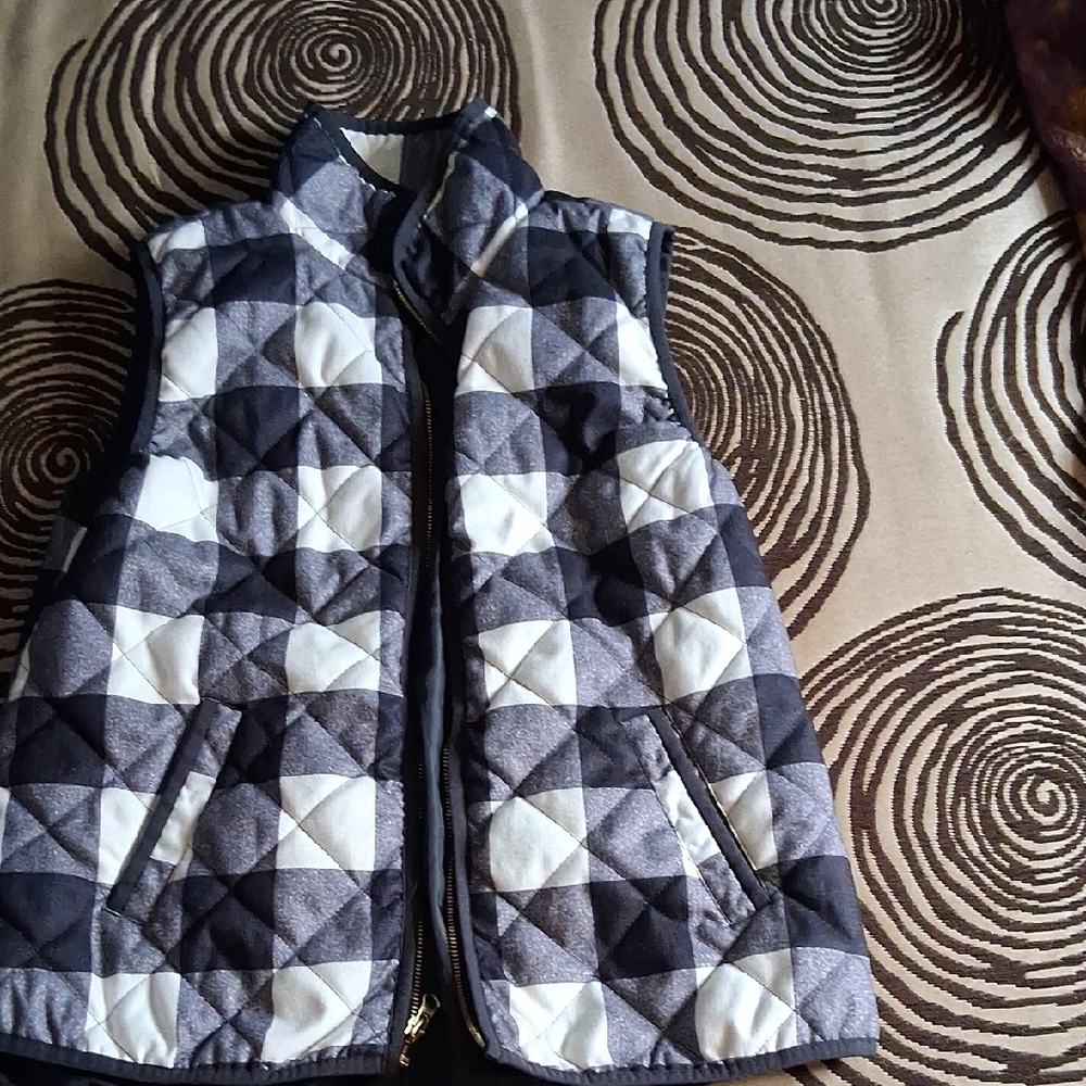 Old Navy Checkered Vest - Black and White